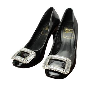 Roger Vivier Belle Vivier crystal embellished Pumps Heels 8 patent leather Black